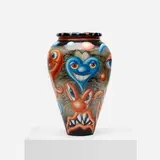 Kenny Scharf, Urn 3, 1996, oil on ceramic