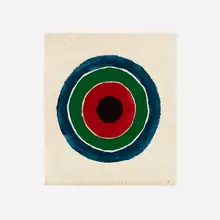 Kenneth Noland, Untitled, 1963, acrylic on unstretched canvas