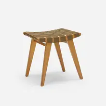 Jens Risom, stool, c. 1947, maple, nylon strapping