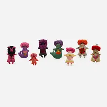 Marilyn Neuhart, collection of eight dolls, c. 1961, wool, acrylic, silk