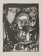Untitled by John Bellany, John Bellany RA (1942-2013) 'In the smokehouse' lithograph, sold Apr 2021