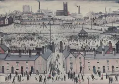 Untitled by L. S. Lowry, Laurence Stephen Lowry RA (1887-1976) 'Britain at Play' offset lithograph in colours, sold Apr 2021