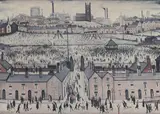 L. S. Lowry, Untitled, Laurence Stephen Lowry RA (1887-1976) 'Britain at Play' offset lithograph in colours