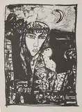 John Bellany, Untitled, John Bellany RA (1942-2013) 'Crescent moon' lithograph