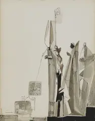 Envin Cremona, Untitled, mixed media 64 x 52cm .