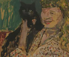Untitled by Ruskin Spear, oil on board 61 x 56cm Exhibited: Royal Academy, sold Apr 2021