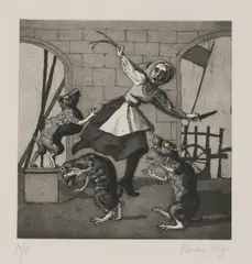 Untitled by Paula Rego, from Nursery Rhymes etching and aquatint, sold Apr 2021