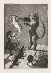 Untitled by Paula Rego, from Nursery Rhymes etching and aquatint, sold Apr 2021