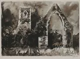 John Piper, Untitled, John Piper CH (1903-1992) 'Babingley - Sepia Variation' (Levinson: 371) screenprint