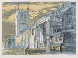 Untitled by John Piper, John Piper CH (1903-1992) 'Long Melford Church' (Levinson:336) lithograph in colours, sold Apr 2021