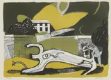 Keith Vaughan, Untitled, Keith Vaughan (1912-1977) 'The Walled Garden' lithograph in colours