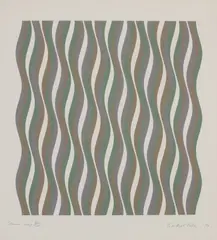 Bridget Riley, Untitled, Bridget Riley CH (b.1931) 'Coloured Greys 1' screenprint in colours