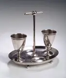 Christopher Dresser, A Hukin & Heath electroplated egg set,
