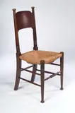 A set of four oak and rush seated chairs, by William Birch of High Wycombe, A set of four oak and rush seated chairs,, offered Nov 2004
