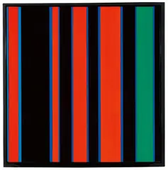 Günter Fruhtrunk, ›››INEINANDER­WIRKUNG VON VIER RÄUMEN‹‹‹, 1971, Acryl und Kasein auf Leinwand