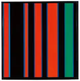 Günter Fruhtrunk, ›››INEINANDER­WIRKUNG VON VIER RÄUMEN‹‹‹, 1971, Acryl und Kasein auf Leinwand
