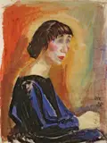 Otto Dix, Porträt, 1925, Aquarell und Gouache über Bleistift auf halbtransparentem Papier