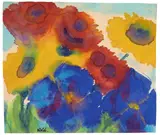 Emil Nolde, Rote, gelbe und blaue Blüten