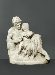 Reinhold Begas, Pan als Lehrer des Flötenspiels, 1858, Carrara-Marmor