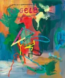 Martin Kippenberger, EI GELB“ / „EGO YELLOW, 1994, Öl auf Leinwand