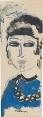 Kees van Dongen, Hamida, 1913, Öl auf Velin