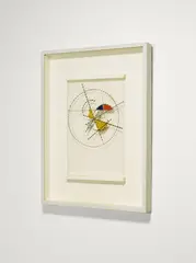László Moholy-Nagy, Expressionist Composition, 1946, Öl auf eingeritzter Acrylglasplatte