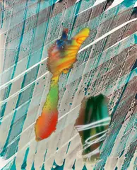 Katharina Grosse, Ohne Titel, 2010, Acryl und Erde auf Leinwand
