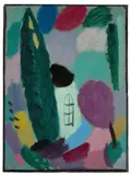 Variation: Mondenlichte by Alexej von Jawlensky, 1916, Öl auf leinenstrukturiertem Papier auf Karton, sold Jun 2016