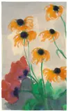 Mohn und Sonnenhut by Emil Nolde, Aquarell auf Japan, sold Jun 2016