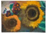 Sonnenblumen by Emil Nolde, Um 1930, Aquarell auf Japan, sold Nov 2011