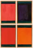 Teilung by Günther Förg, 1988, 4-teilig: Jeweils Acryl auf MDF-Platte, im Künstlerrahmen, sold May 2014