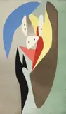 Wolfgang Paalen, Hommes possibles, 1934, Öl und Tempera auf Leinwand