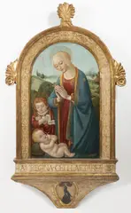Master of the Fiesole Epiphany, Madonna with Jesus and St. John the Baptist, 2nd half of the 15th century, tempera on wood, gilding