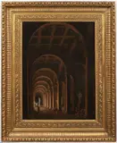 Ludvík Kohl, Interior of Ancient Temple, 1815, oil on wood