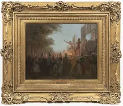 Viktor Barvitius, Parisian Comedians, 1865 - 1866, oil on canvas