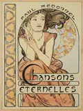 Alphonse Mucha, Les Chansons Éternelles, 1898, ink, watercolour on paper