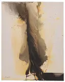 Matsumi Kanemitsu, Black Flame, 1971, Watercolor on paper