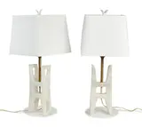 Maurizio Tempestini, Alabaster lamps (2), c. 1955, Lightolier