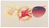 James Rosenquist, Spring Cheer, 1978, 1-color etching with pochoir and paint applied with a tire on Pescia Italia paper