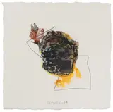 Larry Bell, Fraction #5112, 1999, Mixed-media collage with aluminum and silicon monoxide on watercolor paper