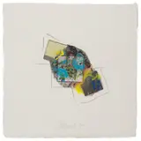 Larry Bell, Fraction #4794, 1999, Collage with aluminum and silicon monoxide on paper