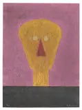 Cabeza Sobre Fondo Rosa (from 8 Aguafuertes) by Rufino Tamayo, 1984, Etching on Guarro paper, sold Feb 2018