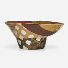 Rick Dillingham, Untitled, 1988, purposefully broken and reassembled raku-fired, glazed, and gilt earthenware