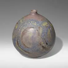 Vase by Clyde Burt, c. 1960, glazed stoneware, sold Feb 2024