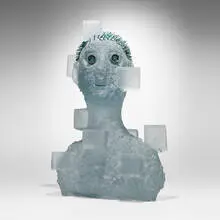 Untitled by Hank Murta Adams, 2002, cast glass, patinated copper, sold Feb 2024