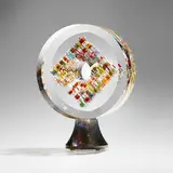 Jon Kuhn, Marmalade, 2003, ground, polished, and laminated glass, stainless steel