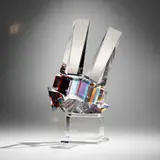 Michael Taylor, Unity of Opposites - Fraction, 2001, laminated and pigmented optical glass