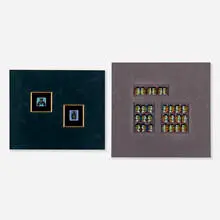 Dinah Hulet, Collection of twenty-nine framed murrine, c. 2000, murrine