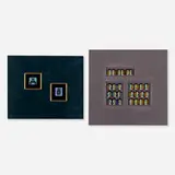 Dinah Hulet, Collection of twenty-nine framed murrine, c. 2000, murrine