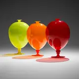 James Mongrain, Veronese vases, set of three, c. 2000, hand-blown glass